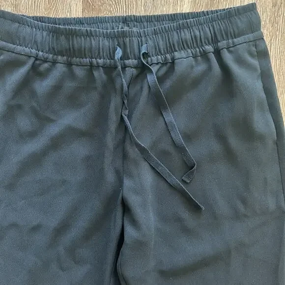 J.Crew 365 Crepe High Rise Jogger Pants Black Size 10 Pull-On Ankle Tapered - Picture 3 of 7